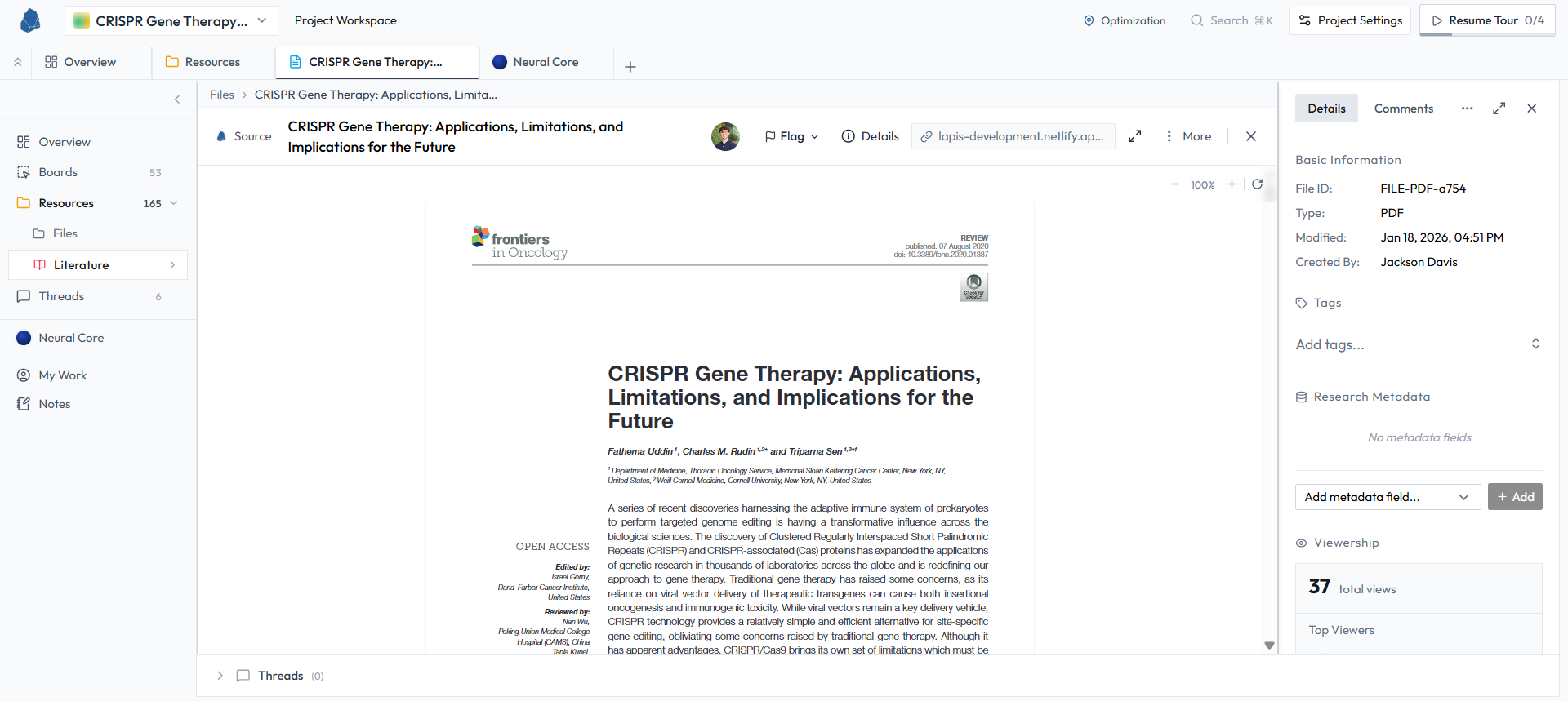 Lapis Research Platform